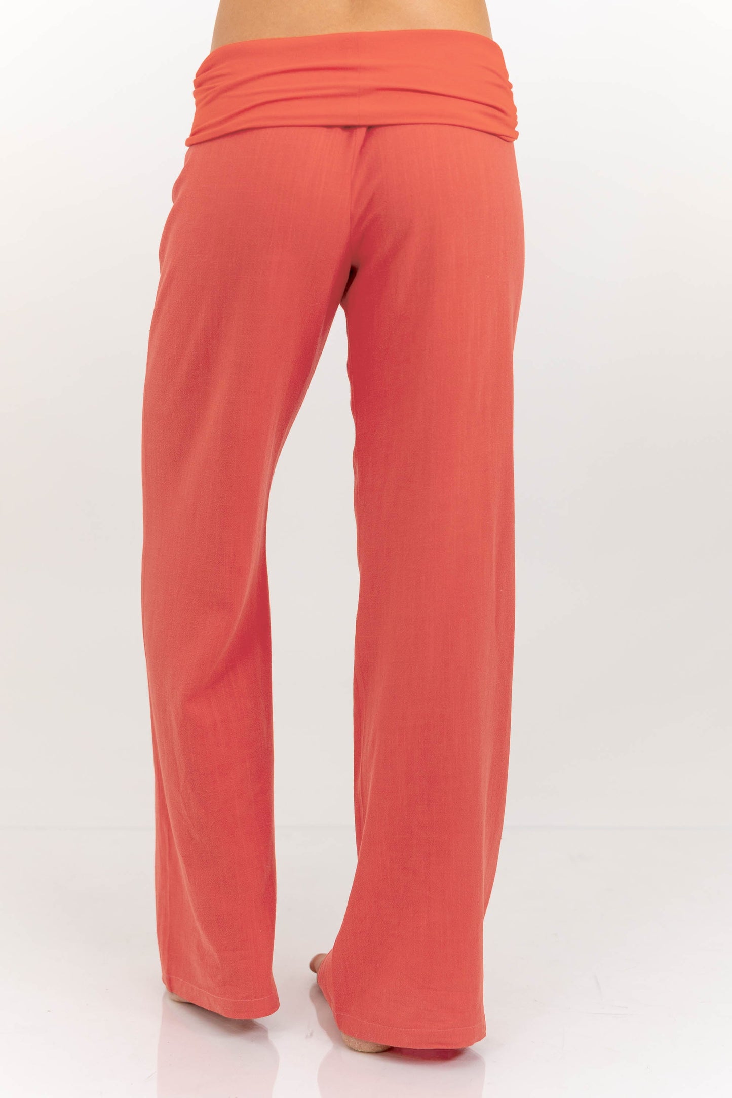 The Iconic Coral Foldover Pants