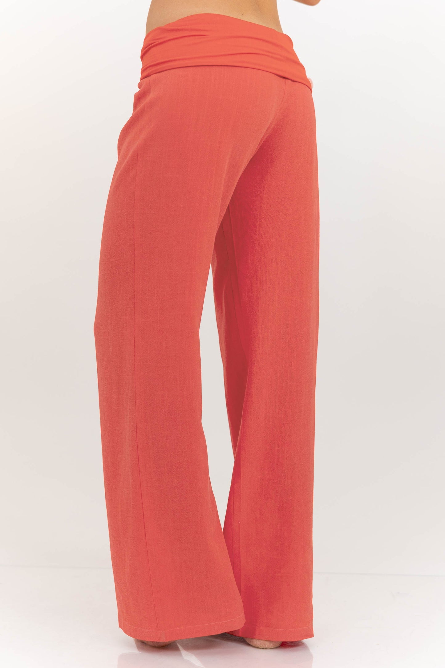 The Iconic Coral Foldover Pants