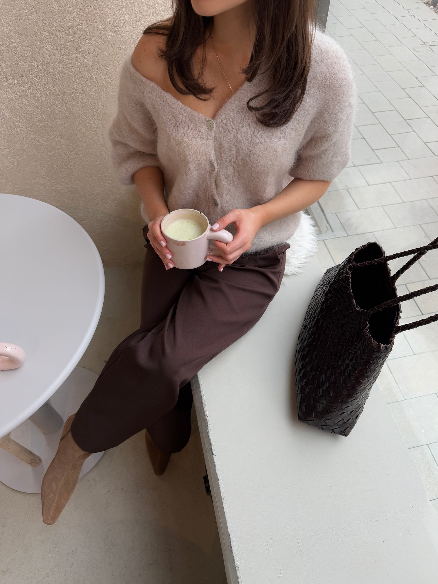 Annaly mohair cardigan - Beige