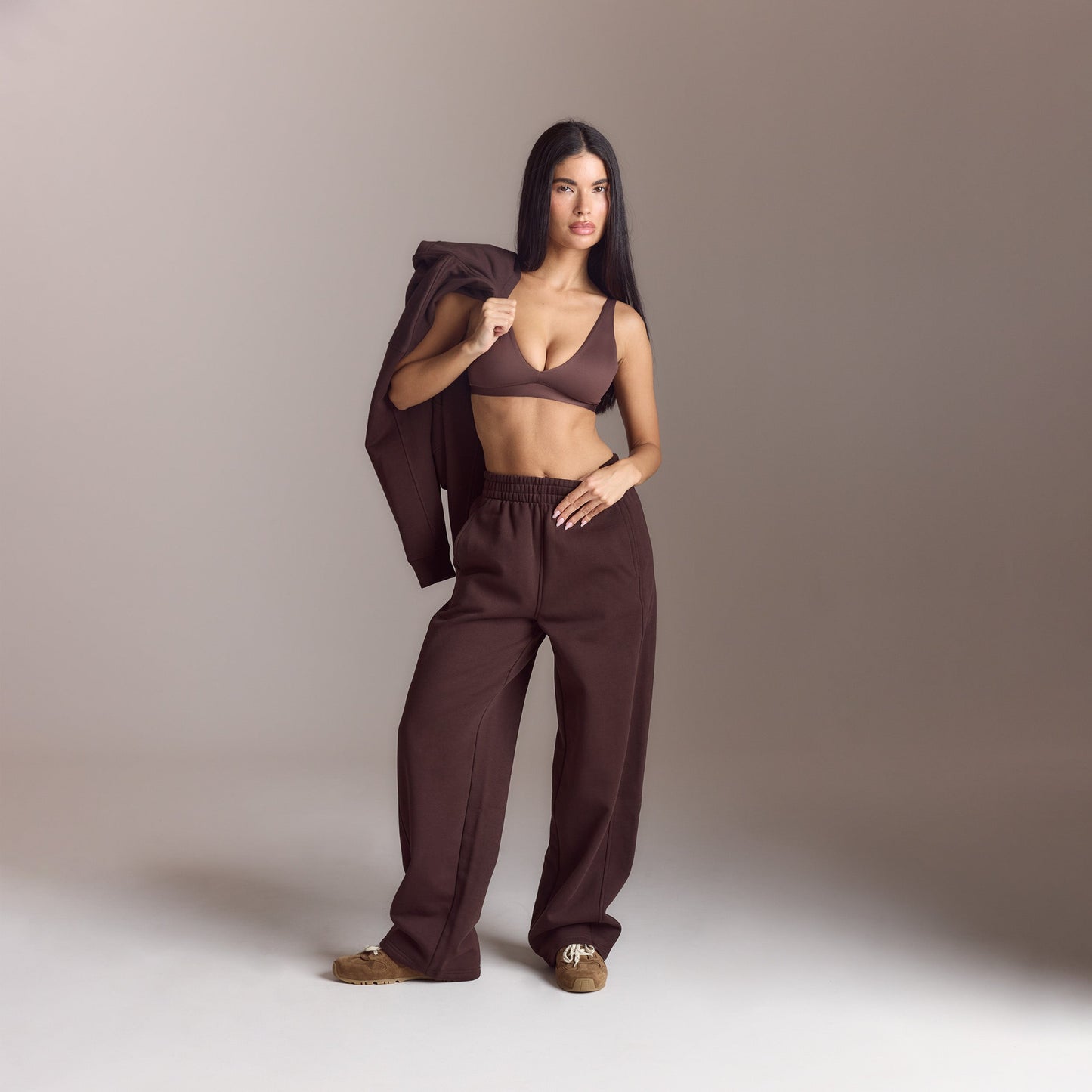 Lounge Living Straight-Leg Joggers - Chocolate