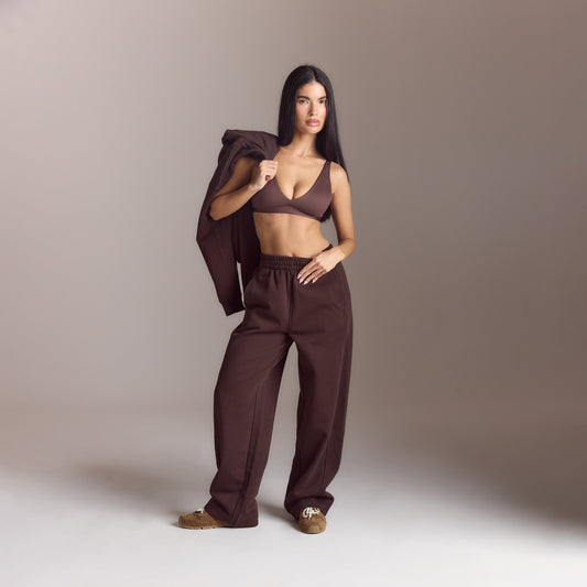 Lounge Living Straight-Leg Joggers - Chocolate