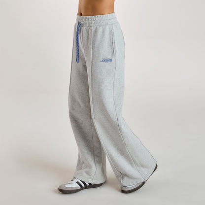 Wide-Leg Joggers - Grey Marl