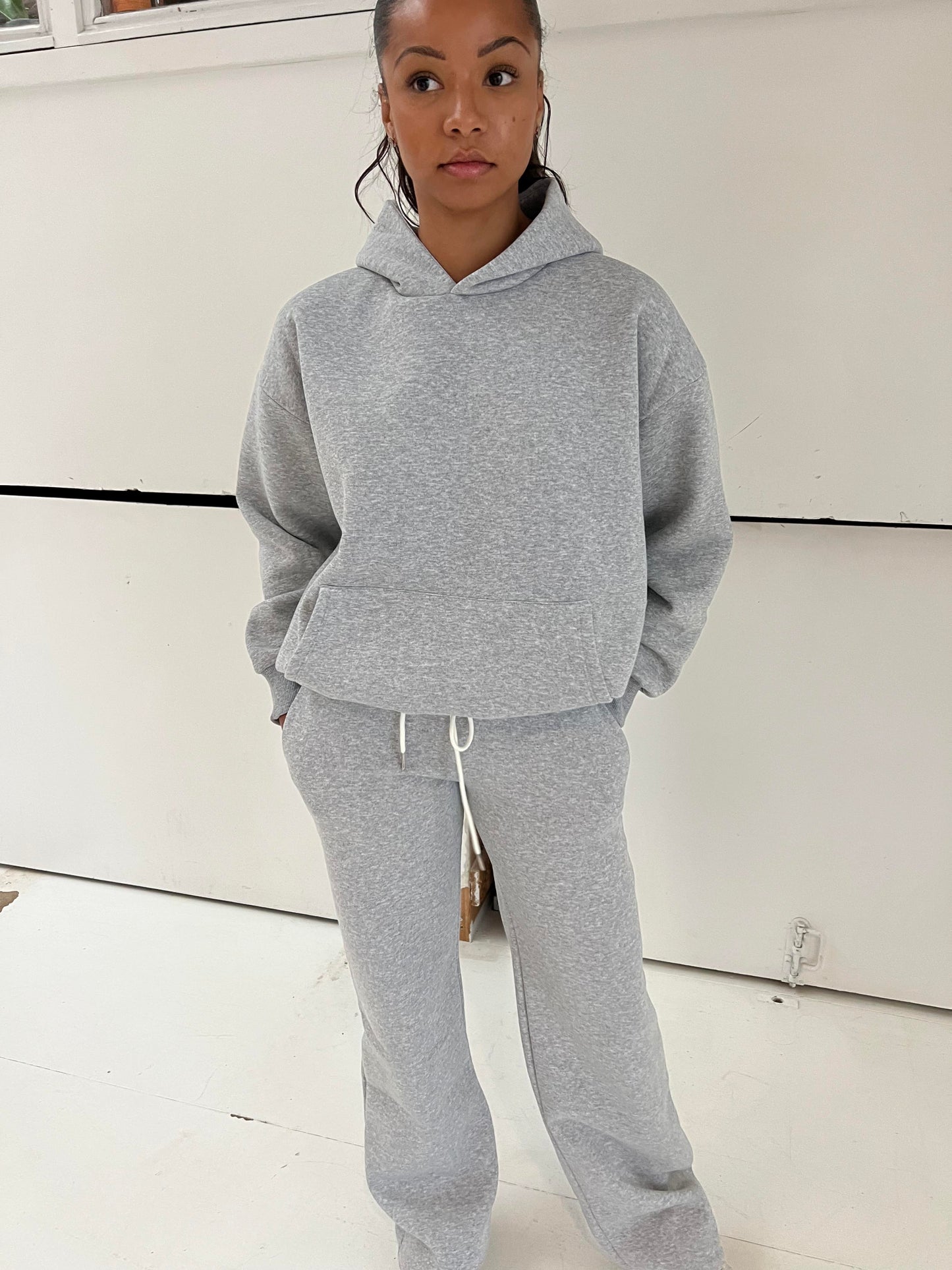 Anelise oversized hoodie - Grey melange