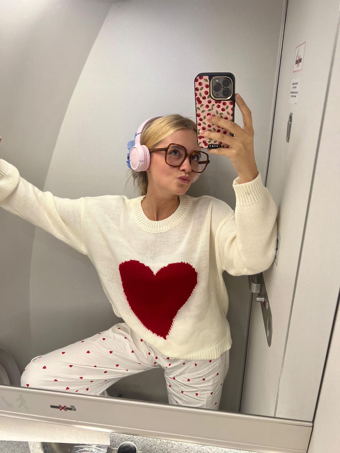 Ane pyjama pants with hearts