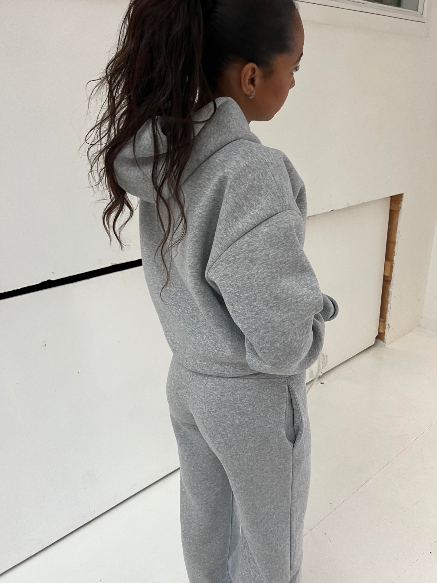 Anelise oversized hoodie - Grey melange