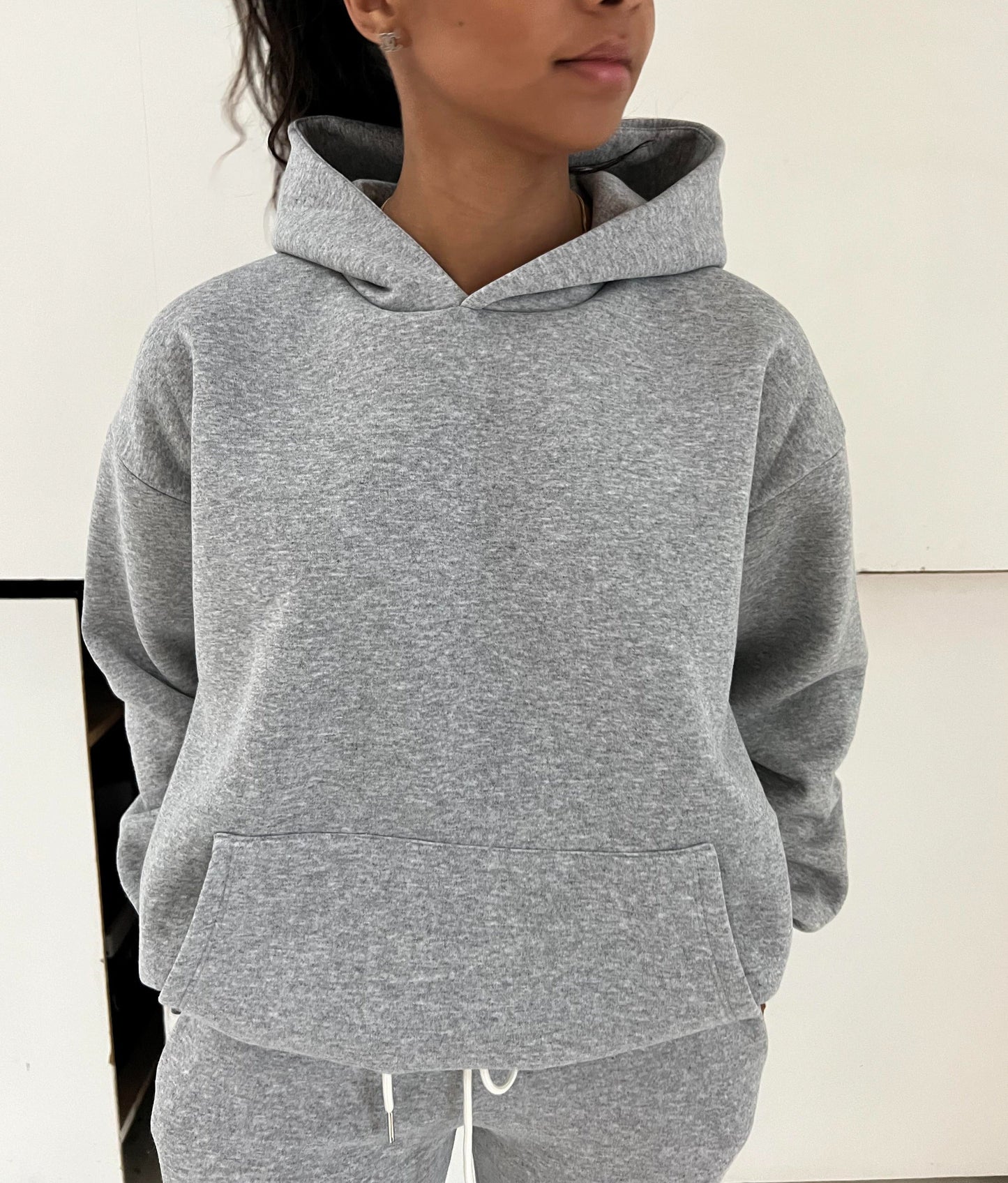 Anelise oversized hoodie - Grey melange