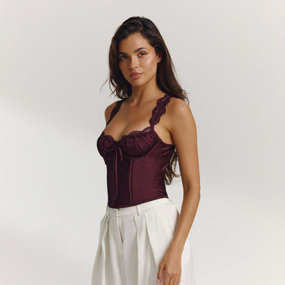 Eledora Corset Top - Plum