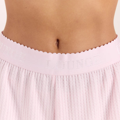 Soft Waffle Pyjama Shorts - Pink