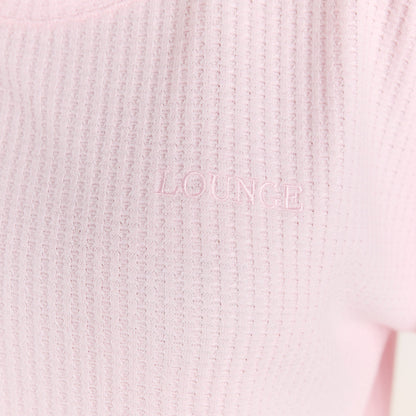 Soft Waffle Pyjama Top - Pink