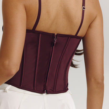 Eledora Corset Top - Plum