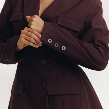 Blazer Dress - Chocolate