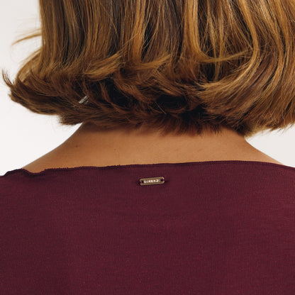 Slash Neck Top - Cherry Lacquer