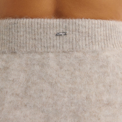 Knitted Mini Skirt - Mink