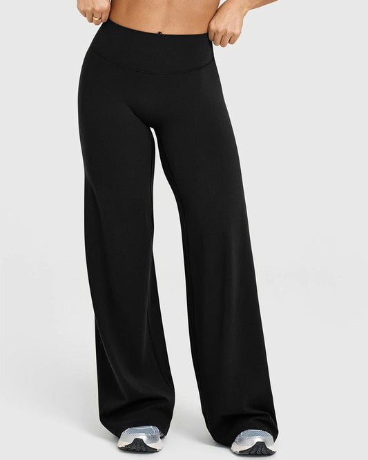 High Waist Stretch Casual Soft Straight Leg Bottoms