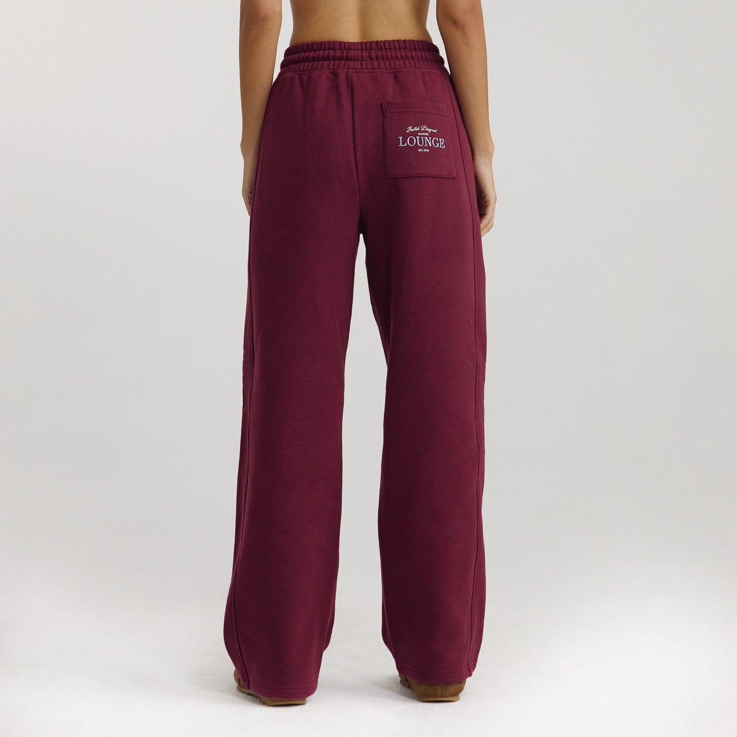 Straight-Leg Joggers - Cherry Lacquer