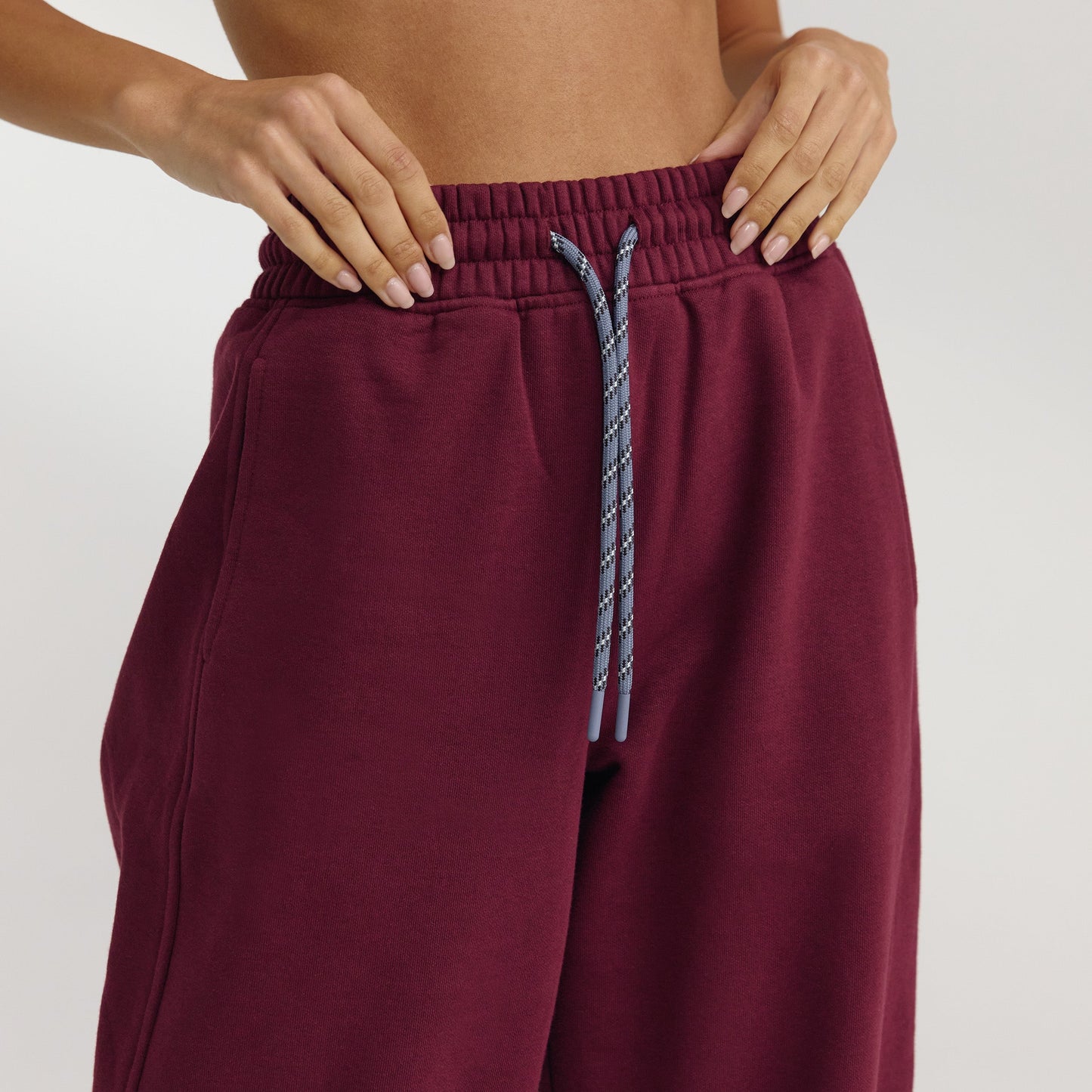 Straight-Leg Joggers - Cherry Lacquer