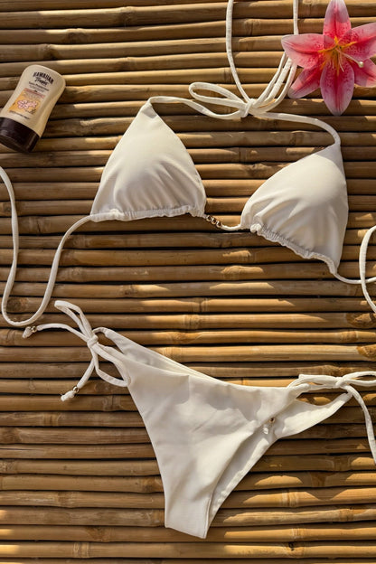 "Coconut" bikini bottom white