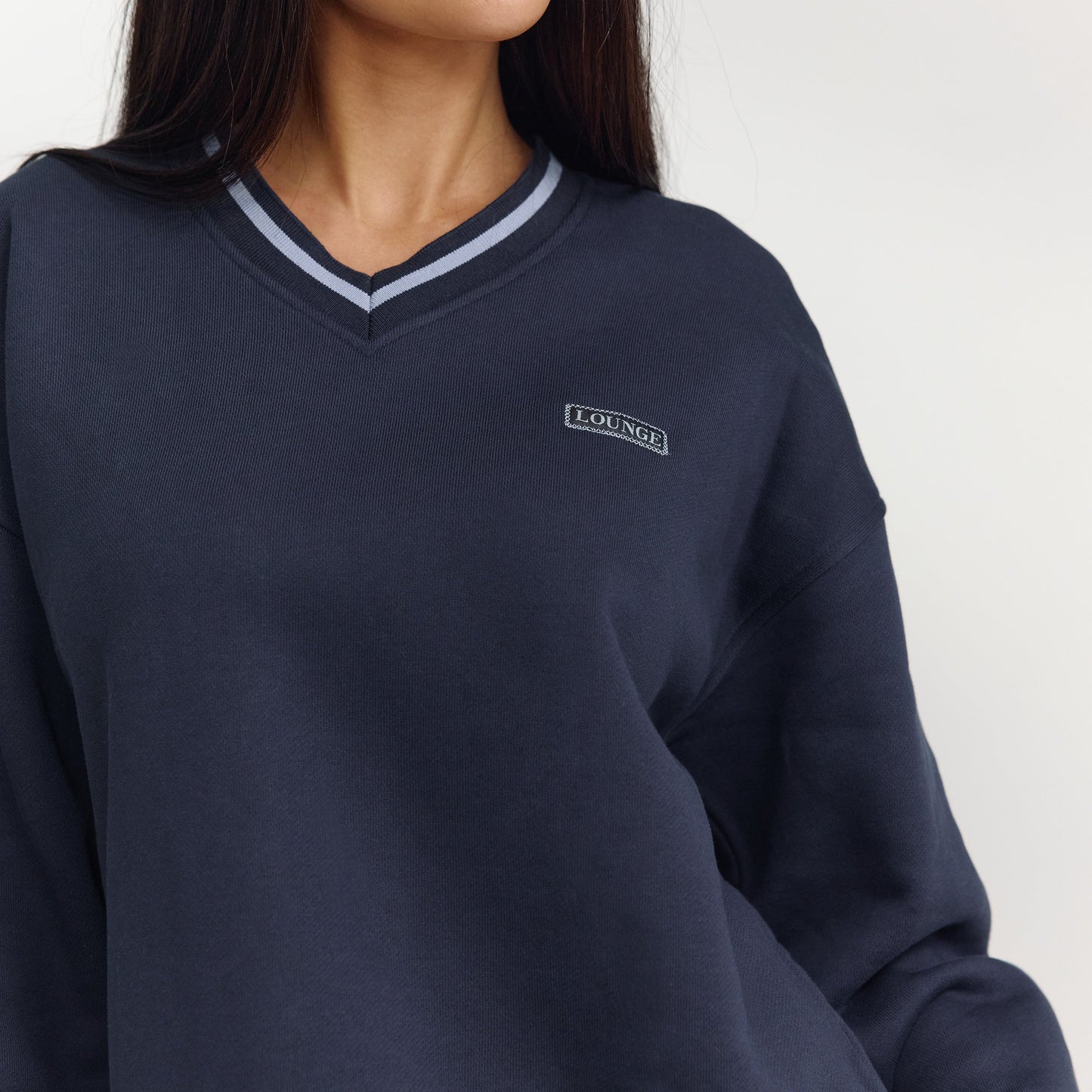 V-Neck Jumper - Dark Blue
