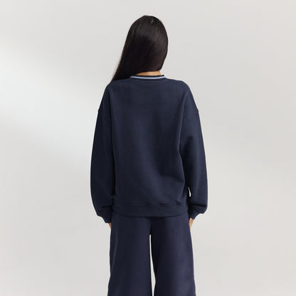 V-Neck Jumper - Dark Blue
