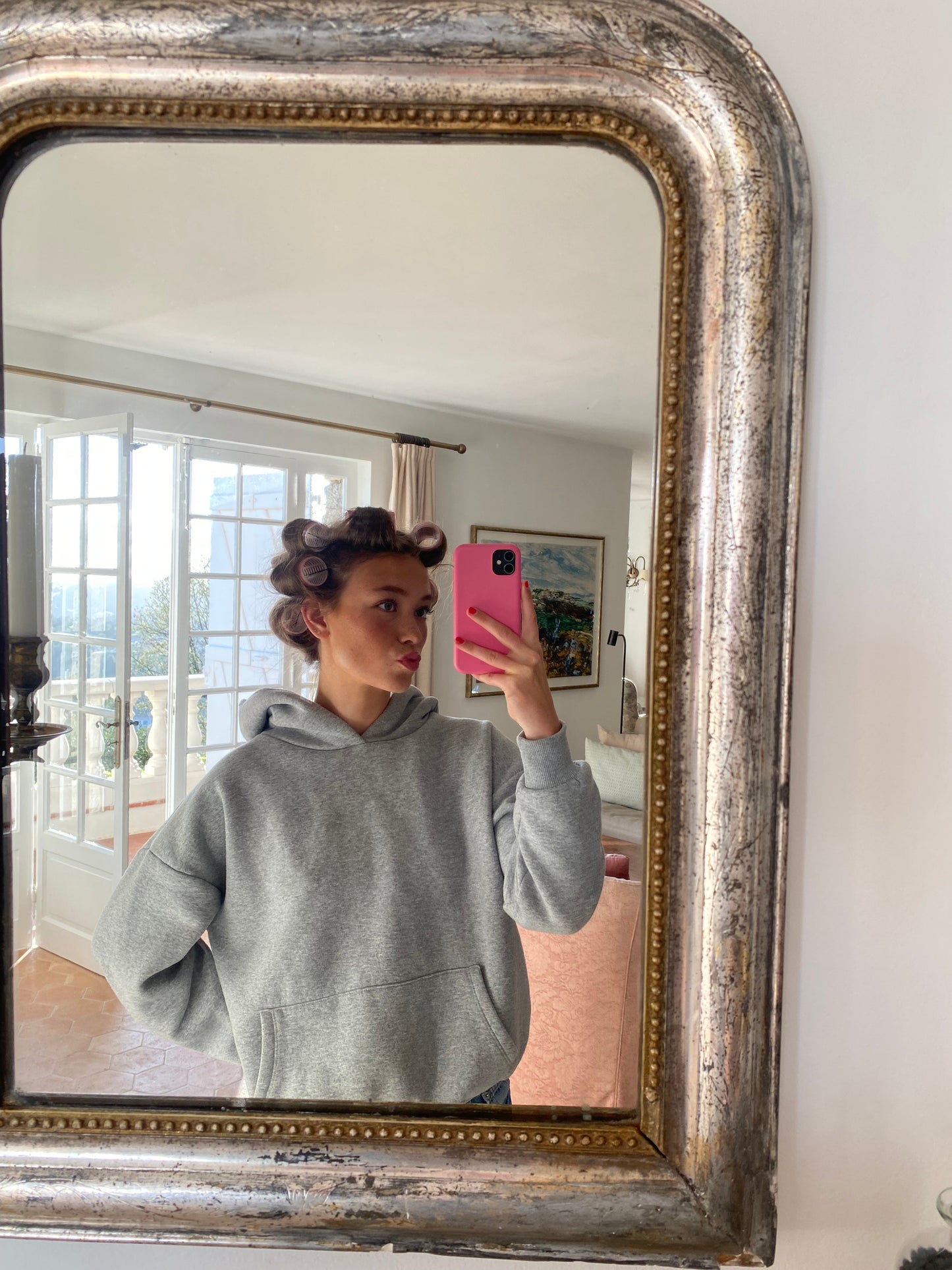 Anelise oversized hoodie - Grey melange