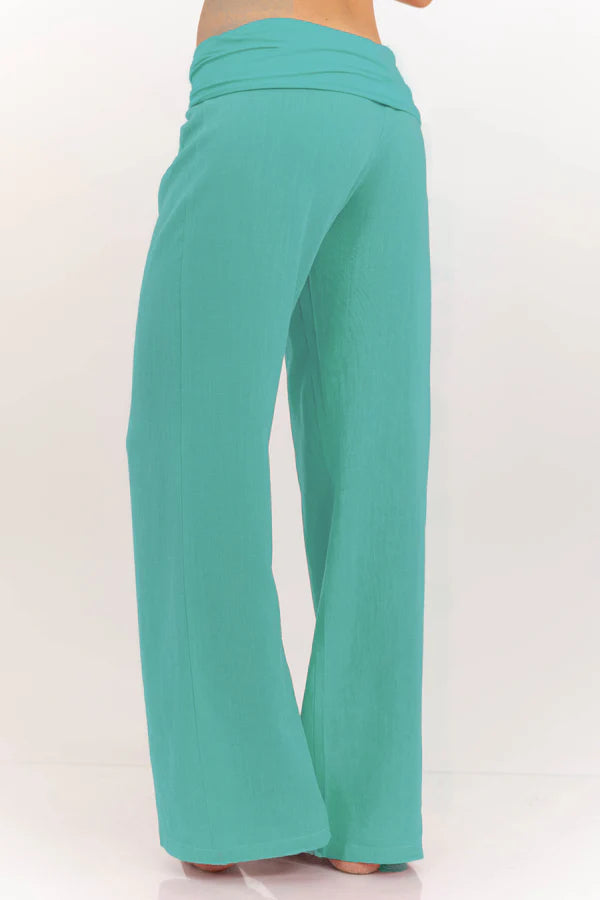 The Iconic Coral Foldover Pants