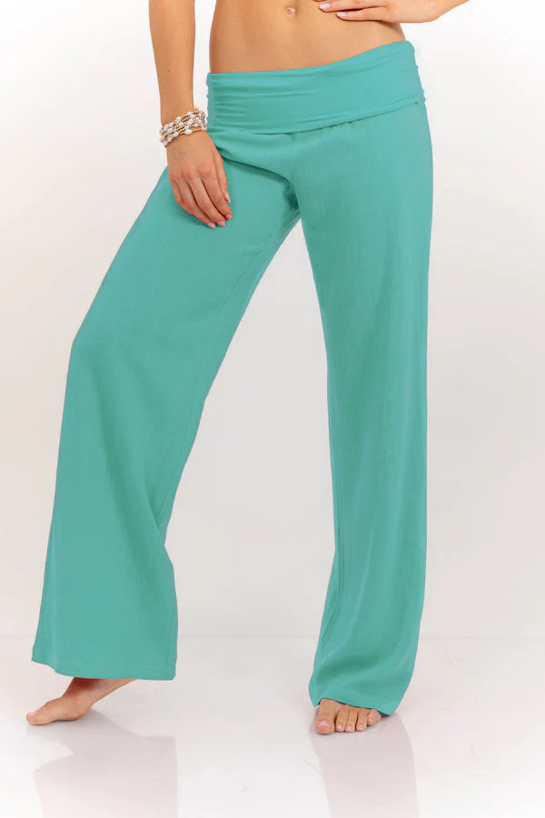 The Iconic Coral Foldover Pants