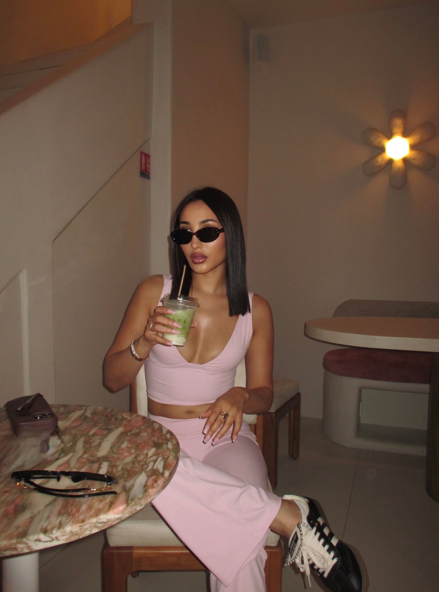 Ultimate v-neck top - Candyfloss