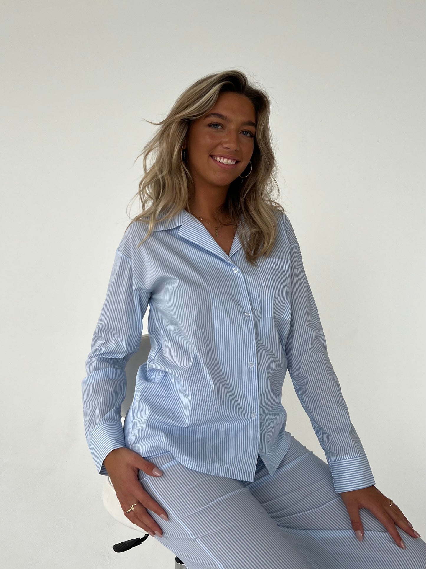 Avana striped pajama shirt