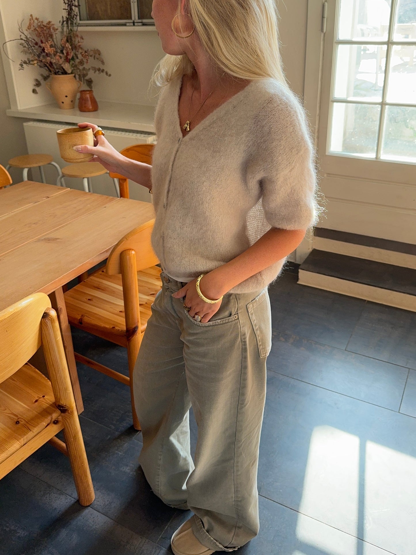 Annaly mohair cardigan - Beige