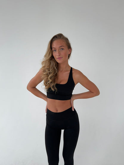 Crossback bra - Jet Black