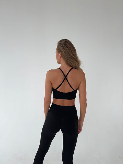 Crossback bra - Jet Black