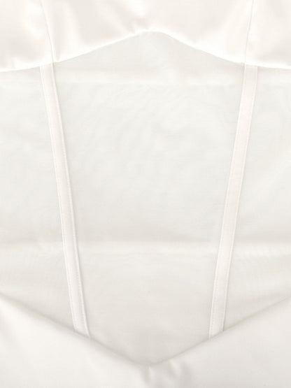 Shapewear Crisscross Back Illusion Mesh Sculpting Bodysuit