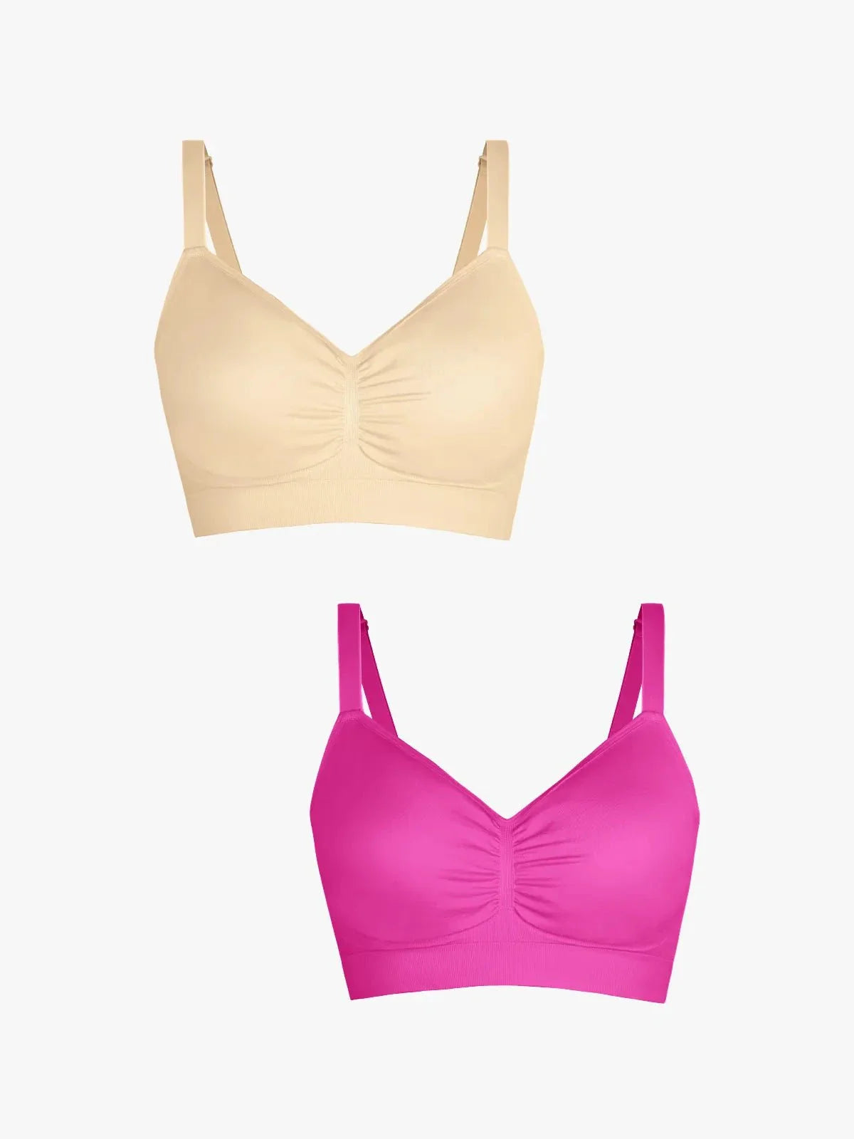 2-Pack Seamless Comfort Removable Pad Everyday Bra Bundle