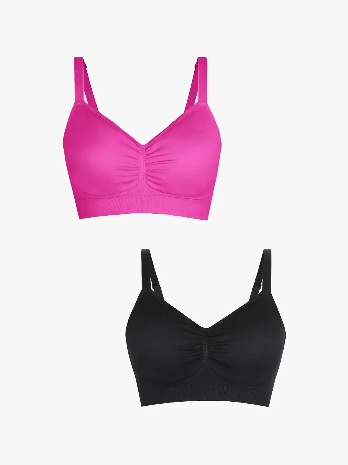 2-Pack Seamless Comfort Removable Pad Everyday Bra Bundle