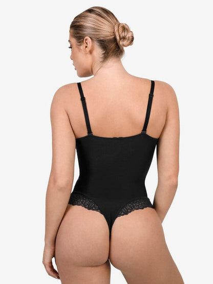 Seamless Lace V-Neck Shapewear Bodysuit