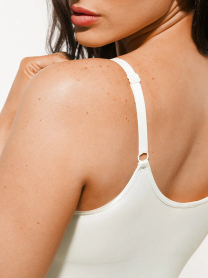 Seamless Lace V-Neck Shapewear Bodysuit