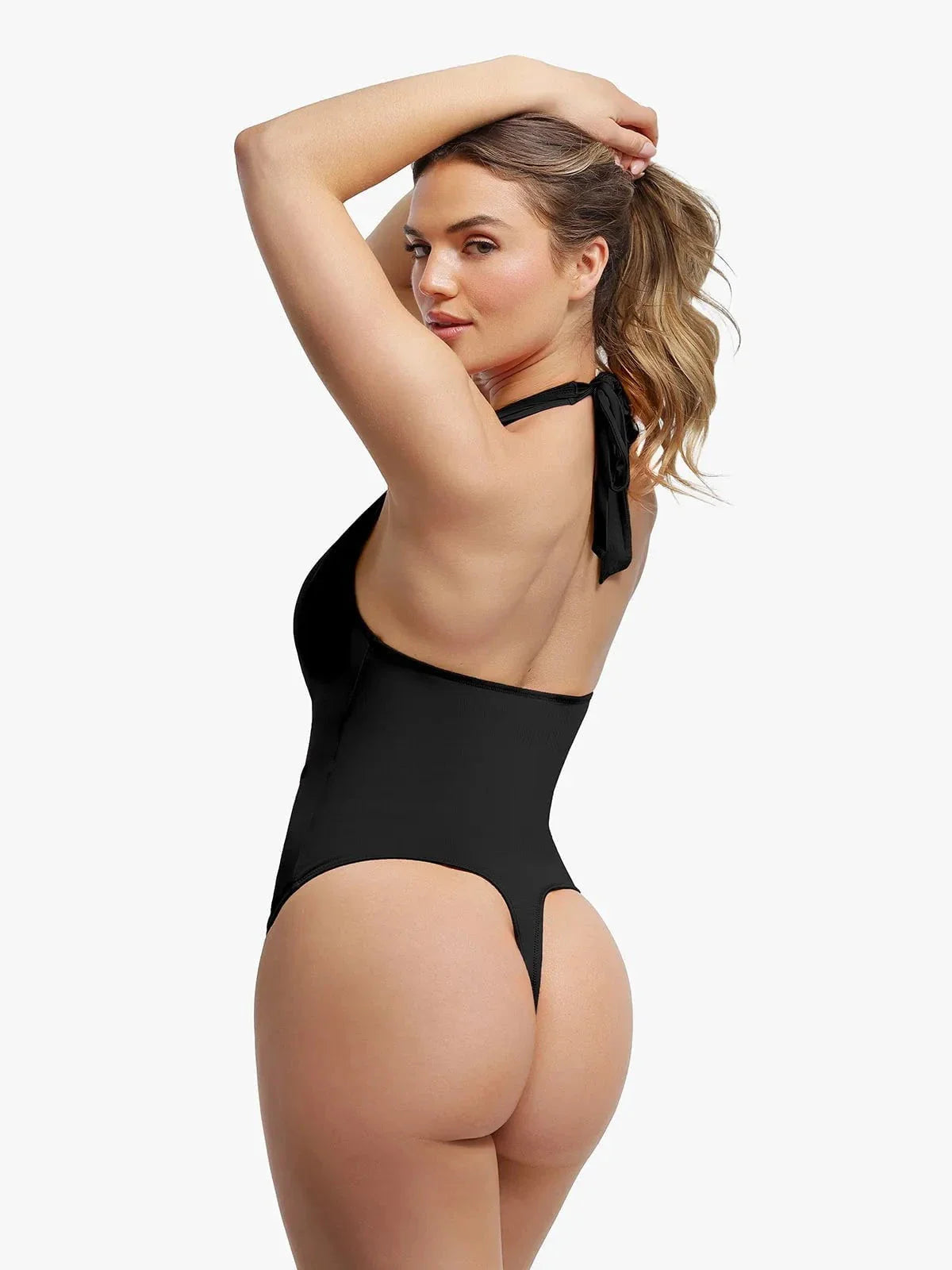 Shapewear Cowl Neck Halter Tummy Control Bodysuit