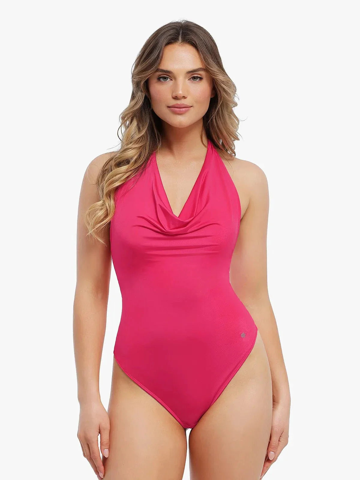 Shapewear Cowl Neck Halter Tummy Control Bodysuit