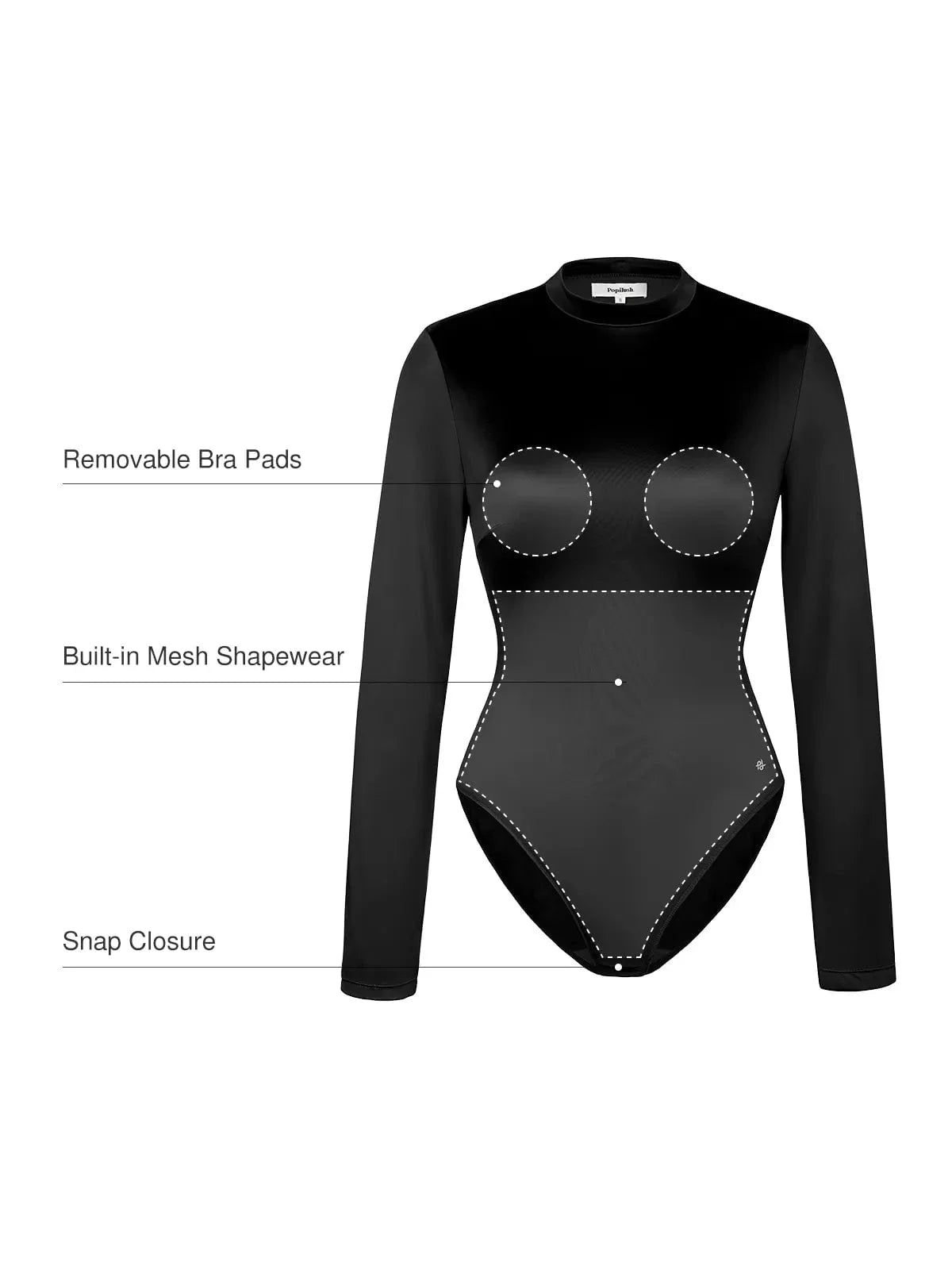 Shapewear Printed High-Waist Tummy-Control Bodysuit