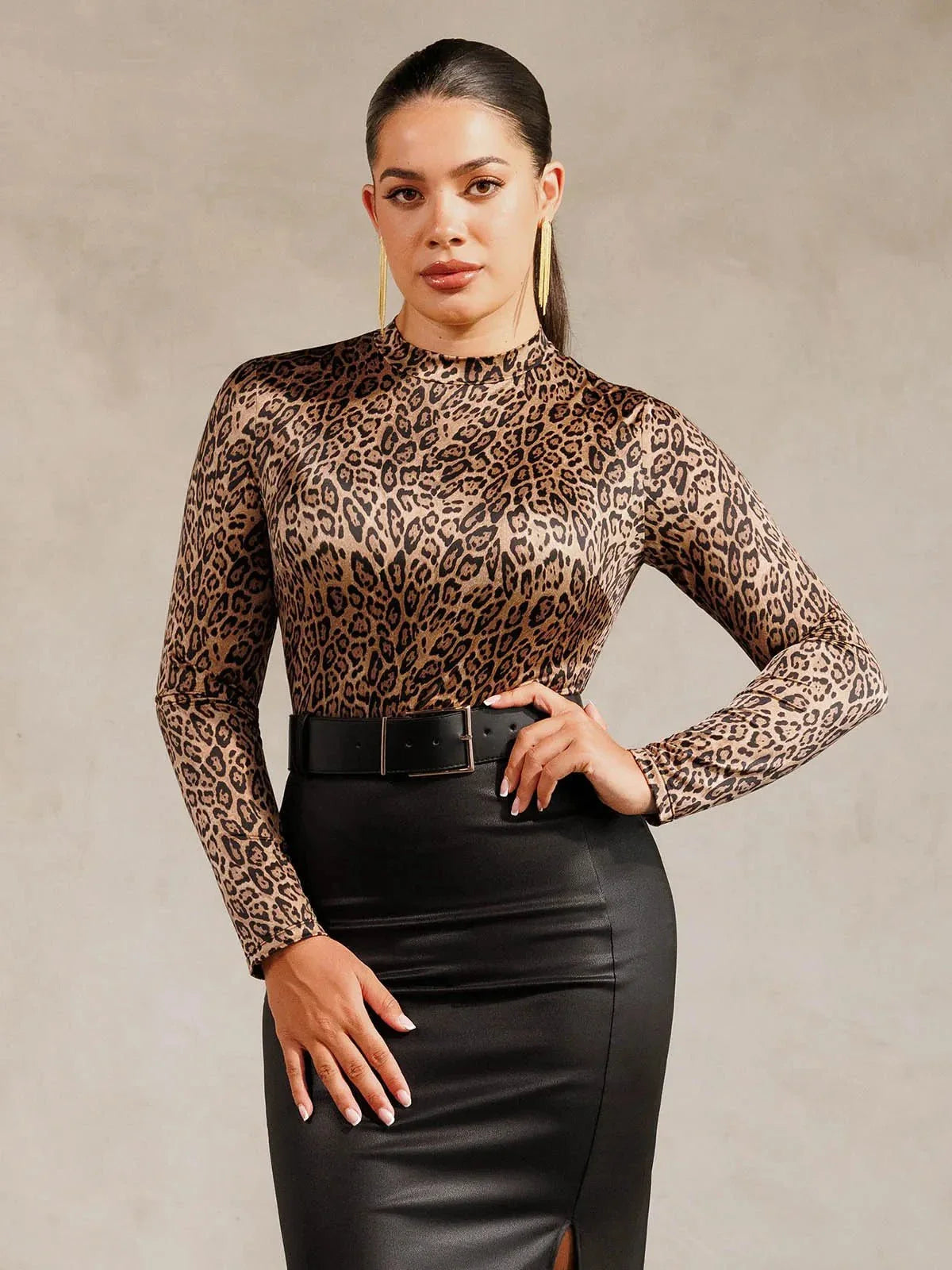 Shapewear Printed High-Waist Tummy-Control Bodysuit