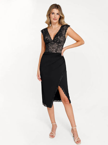 Shapewear Sculpting Lace Bodysuit or Midi Skirt or Shrug
